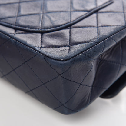 Chanel Lambskin Quilted Small Double Flap Navy 17 of 21