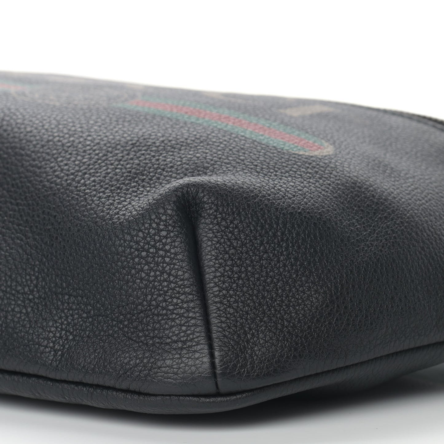 Grained Calfskin Logo Belt Bag Black