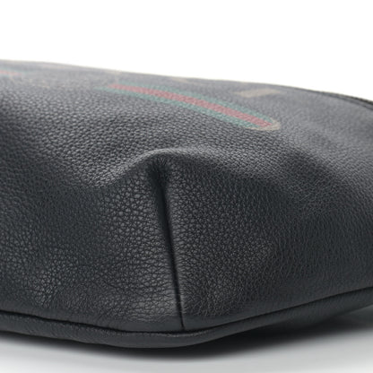 Gucci Grained Calfskin Logo Belt Bag Black 10 of 11