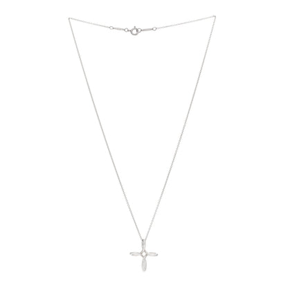 Tiffany Sterling Silver Elsa Peretti Infinity Cross Pendant Necklace 3 of 5