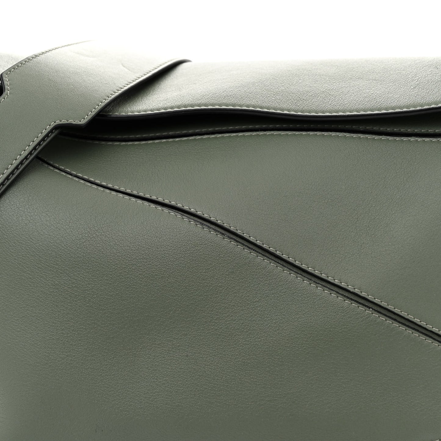 Calfskin Large Puzzle Bag Dark Sage