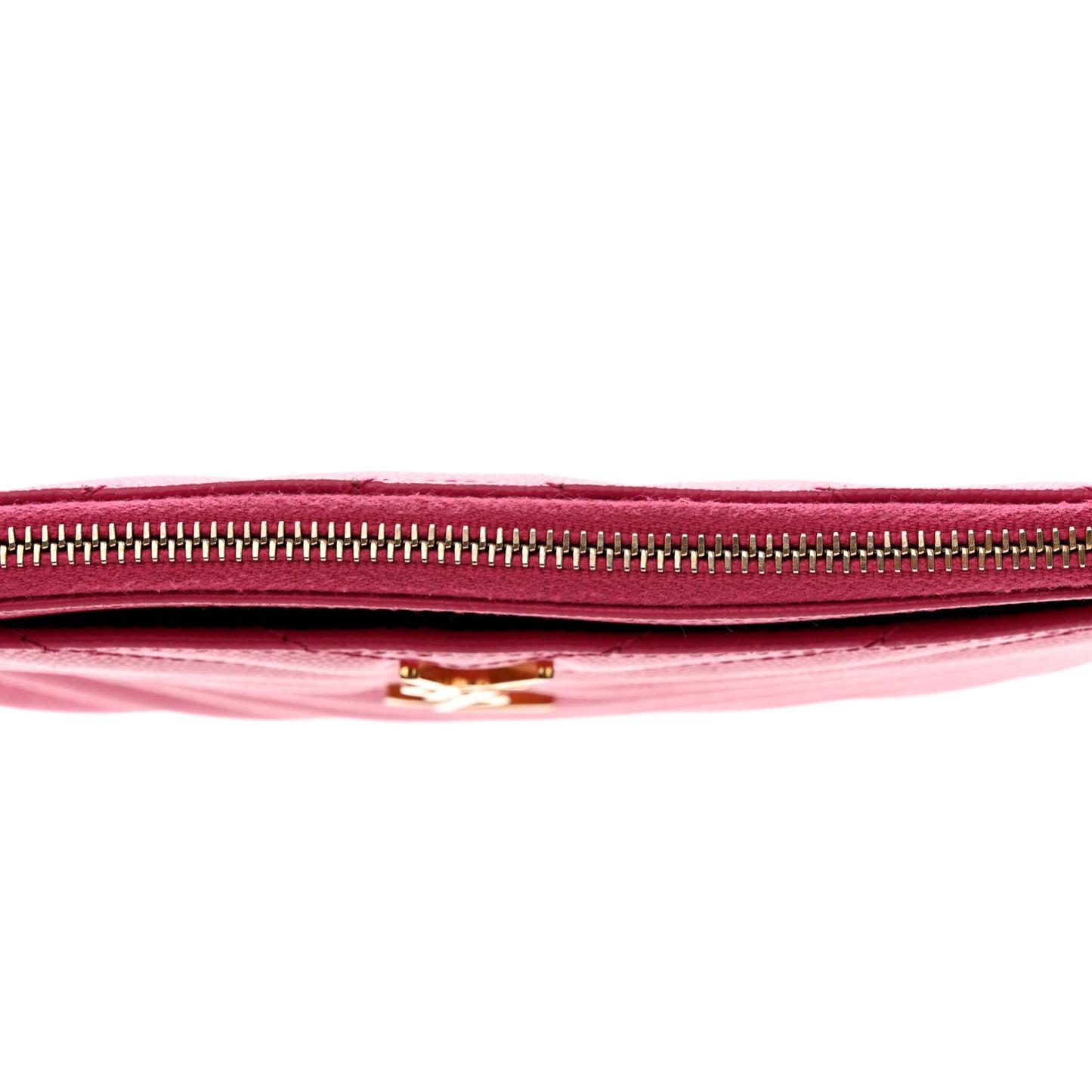 Grain De Poudre Chevron Monogram Bill Pouch Fresh Fuxia