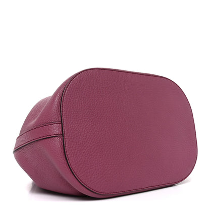 Gucci Pebbled Calfskin Miss Bamboo Bucket Bag Purple 4 of 10
