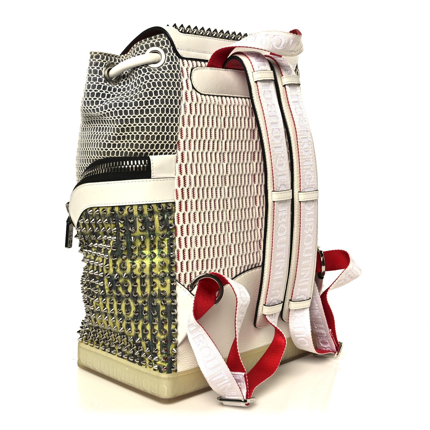 Christian Louboutin Calfskin Explorafunk Backpack White Multicolor 3 of 11