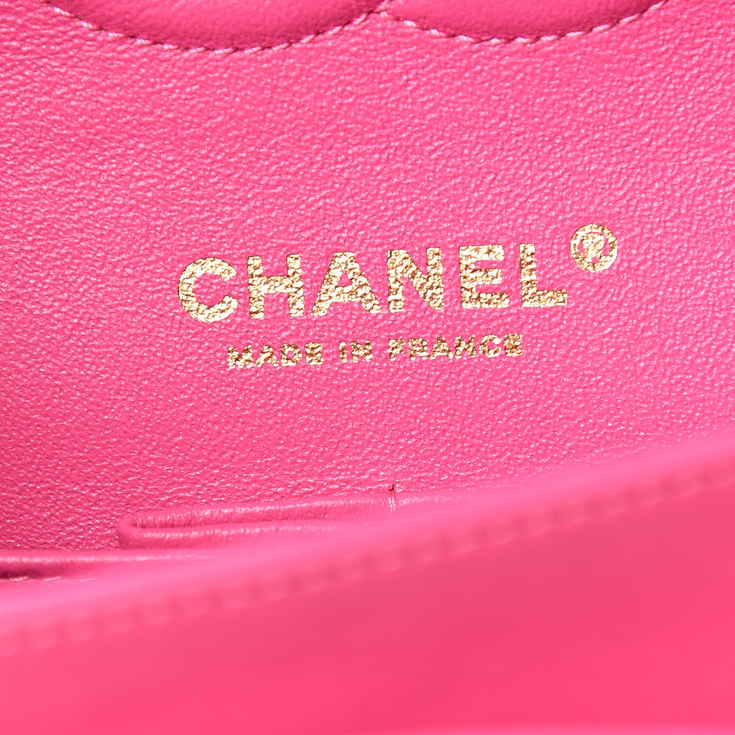 Lambskin Chevron Quilted Medium Double Flap Pink