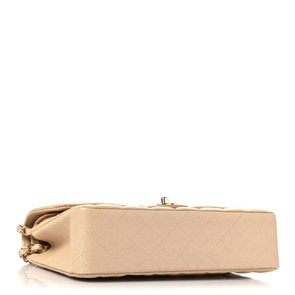 Chanel Iridescent Caviar Quilted Medium Double Flap Beige 4 of 11