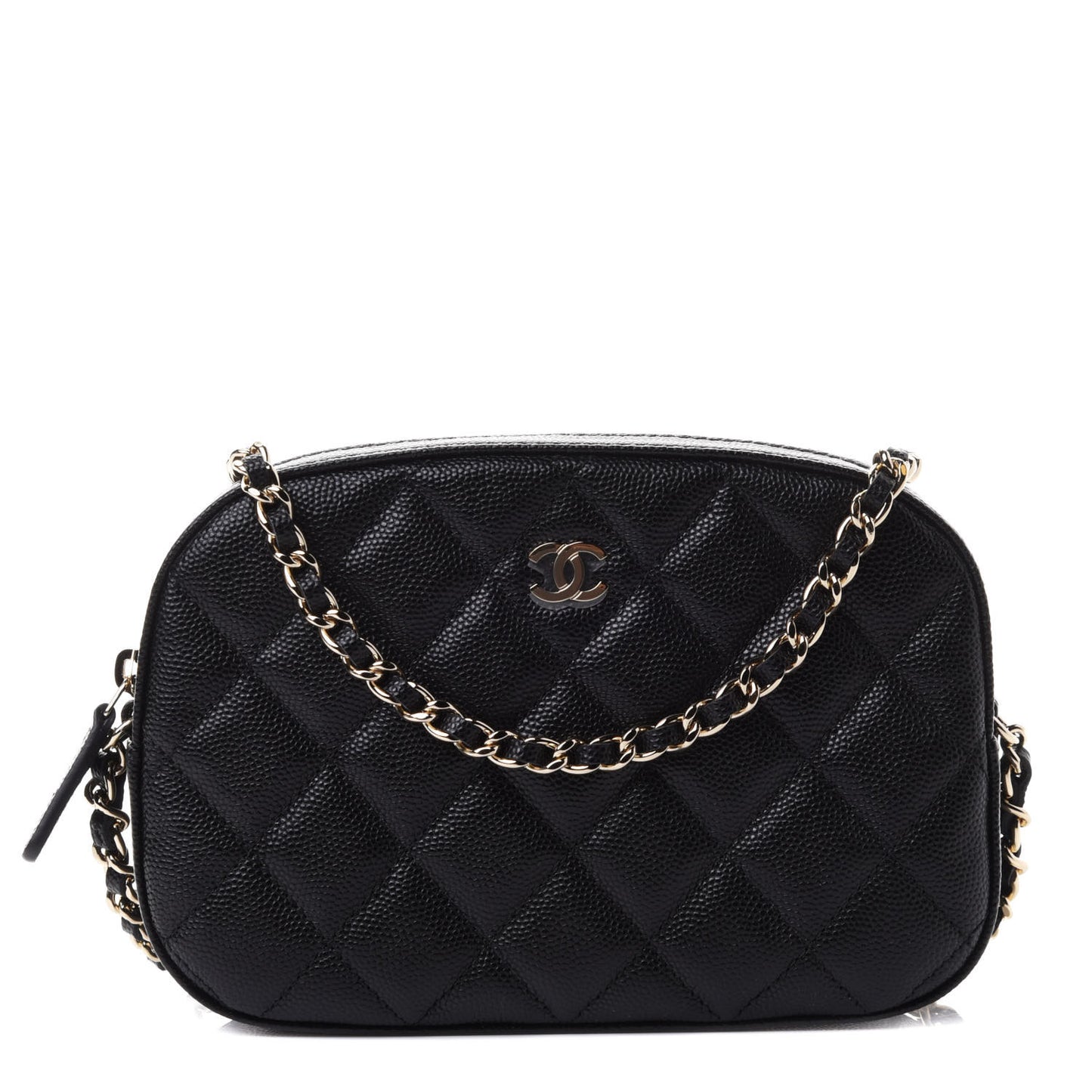Caviar Quilted Vanity With Chain Black