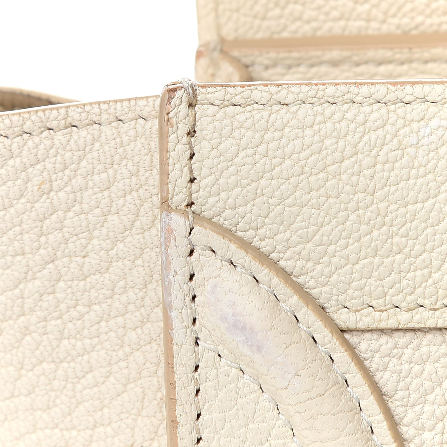 Celine Drummed Calfskin Nano Luggage Ivory 15 of 20