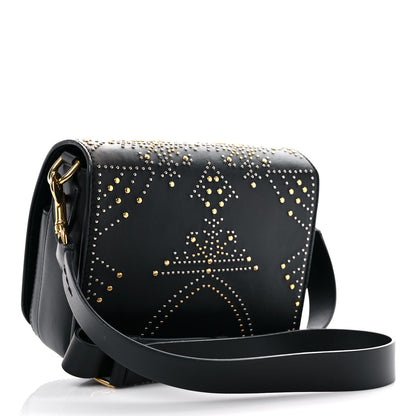 Burberry Calfskin Studded Square Satchel Black 3 of 14