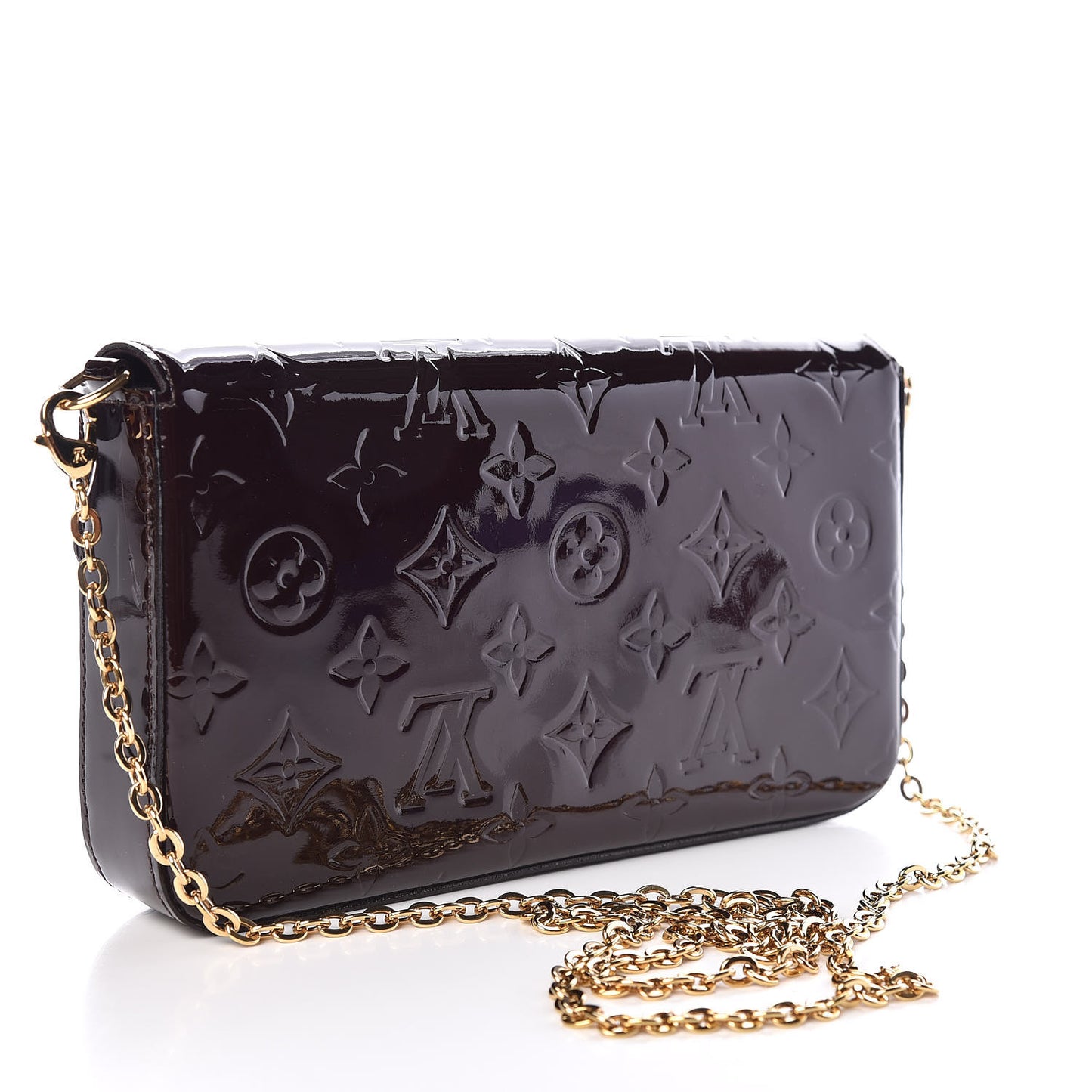 Vernis Pochette Felicie Chain Wallet Amarante