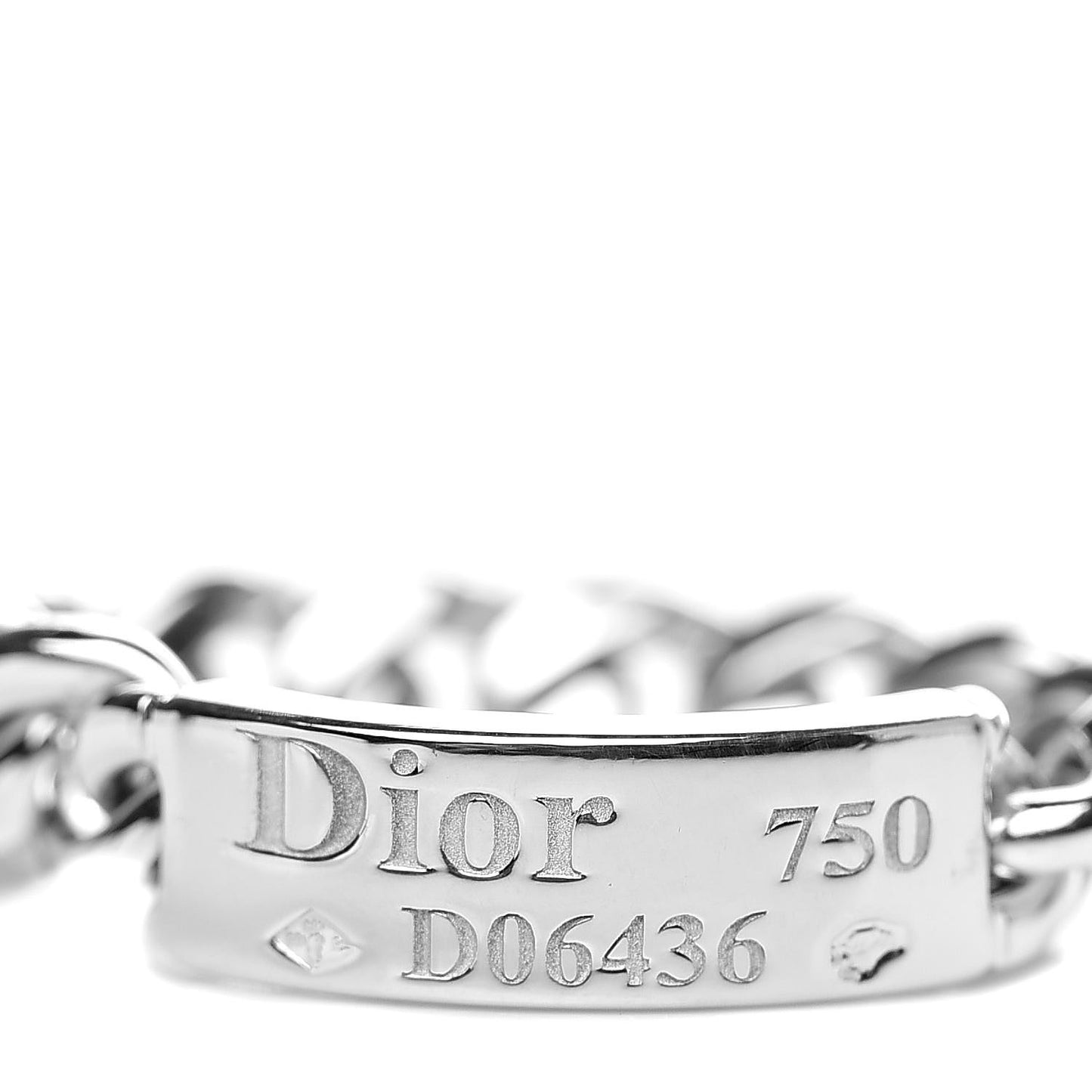 18K White Gold Gourmette Ring 53 6.25