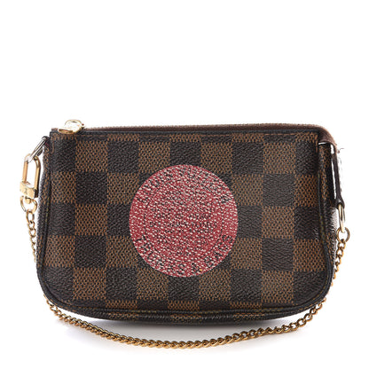 Louis Vuitton Damier Ebene Complice Trunks and Bags Mini Pochette Accessories Red 1 of 8