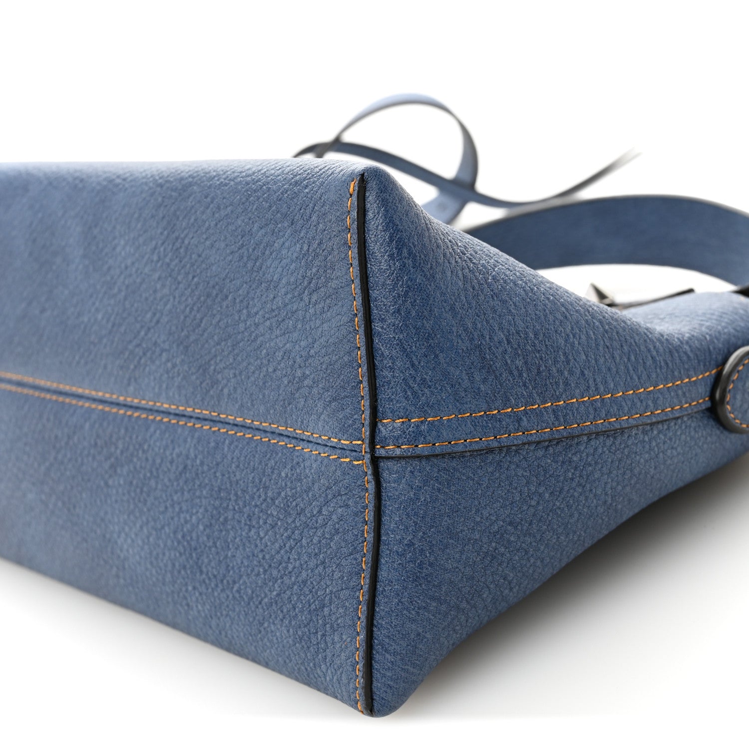 Fendi Cuoio Romano Selleria Denim Effect Medium By The Way Soft Boston Bag Blue 9 of 9