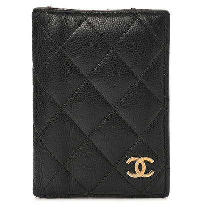 Chanel Caviar Quilted Card Holder Wallet Black 1 of 10