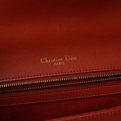 Christian Dior Calfskin Studded Medium Diorama Flap Bag Red 8 of 11