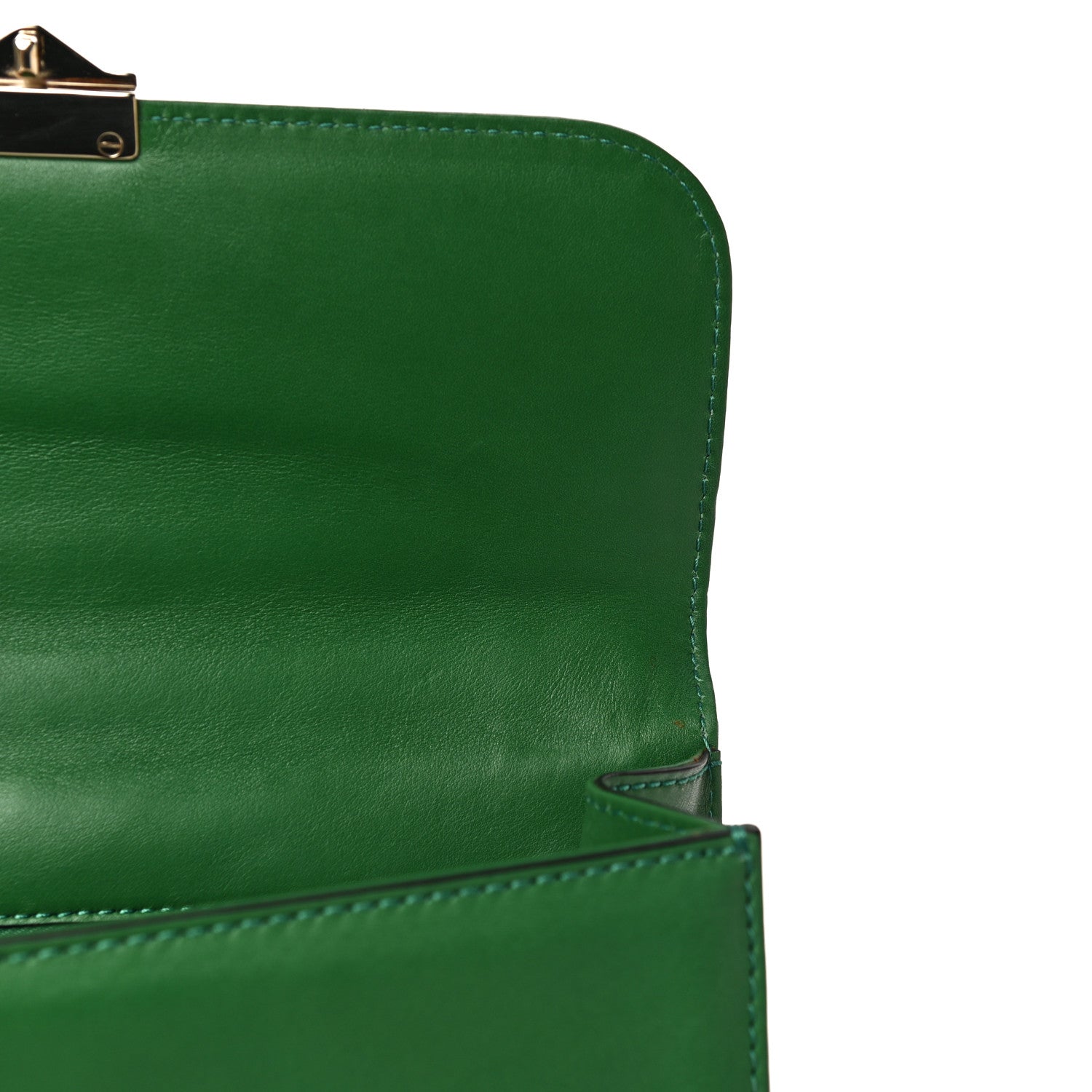 Valentino Garavani Vitello Medium Glam Lock Rockstud Flap Pop Green 9 of 14