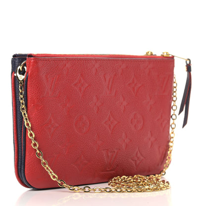 Louis Vuitton Empreinte Double Zip Pochette Marine Rouge 3 of 11