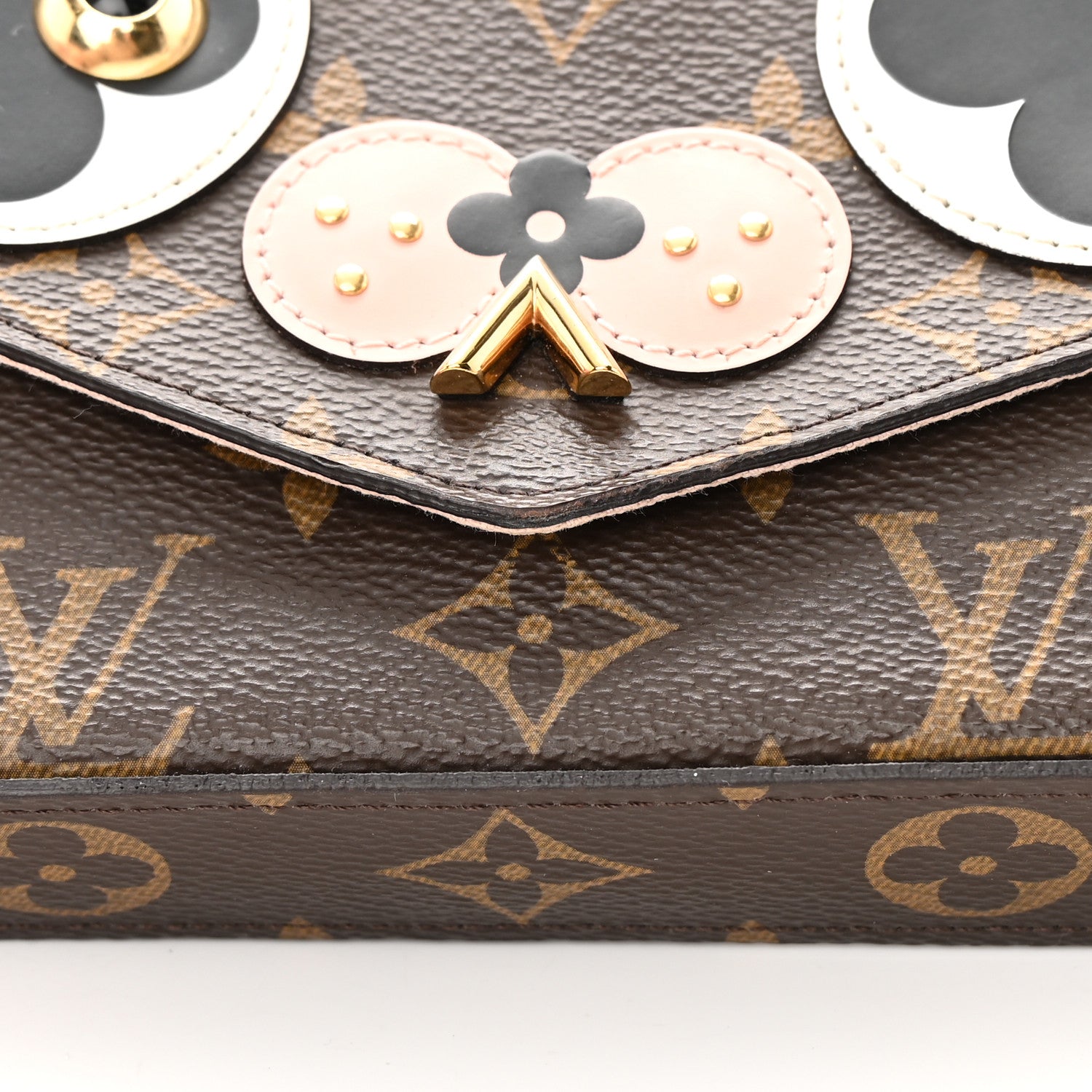 Louis Vuitton Monogram Valentine Dog Pochette Felicie Chain Wallet 18 of 22