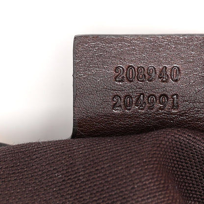 Gucci Crystal Monogram Large Babouska Vertical Shopping Tote Brown 7 of 12