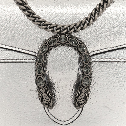 Gucci Metallic Calfskin Super Mini Dionysus Shoulder Bag Silver 7 of 10