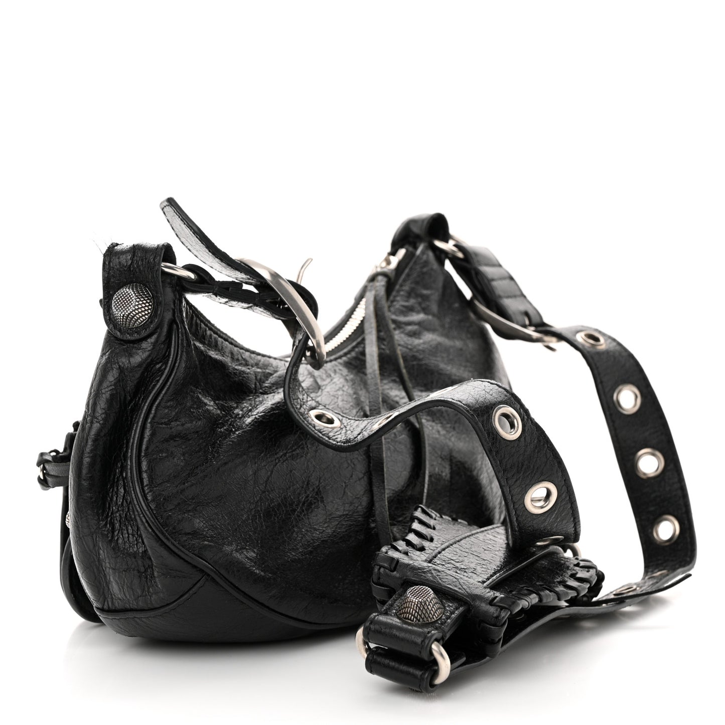 Agneau Arena Le Cagole Shoulder Bag XS Black