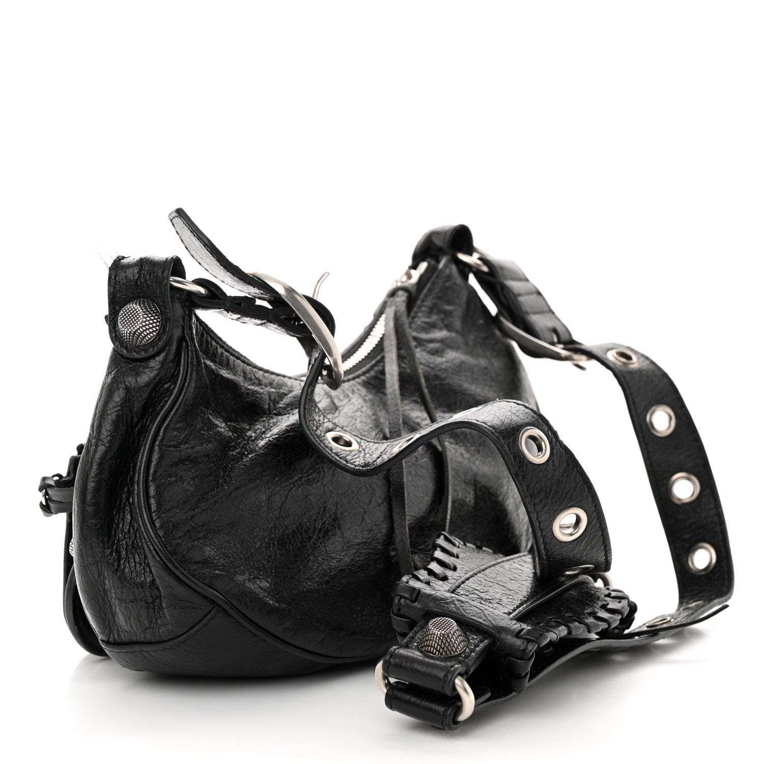 Balenciaga Agneau Arena Le Cagole Shoulder Bag XS Black 4 of 16