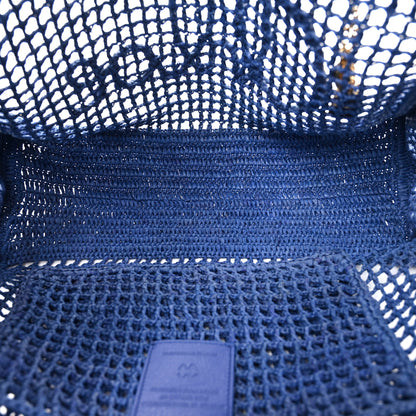 Chloe Raffia Summer Banana East West Tote Ashes Blue 5 of 9