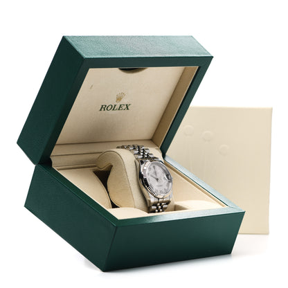 Rolex Stainless Steel 18K White Gold 36mm Oyster Perpetual Datejust Watch Silver Roman 116234 5 of 5