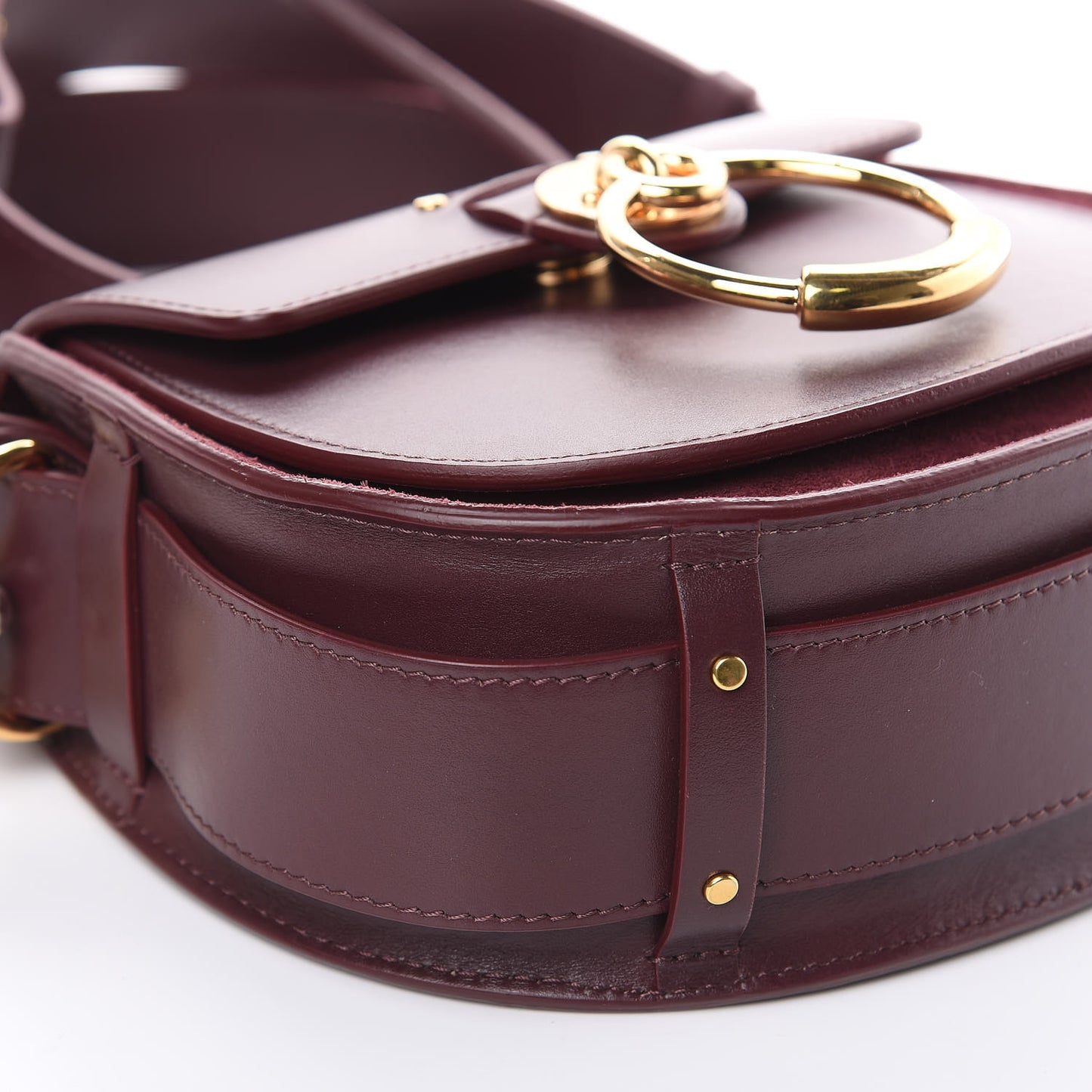 Calfskin Small Tess Bag Burnt Brown