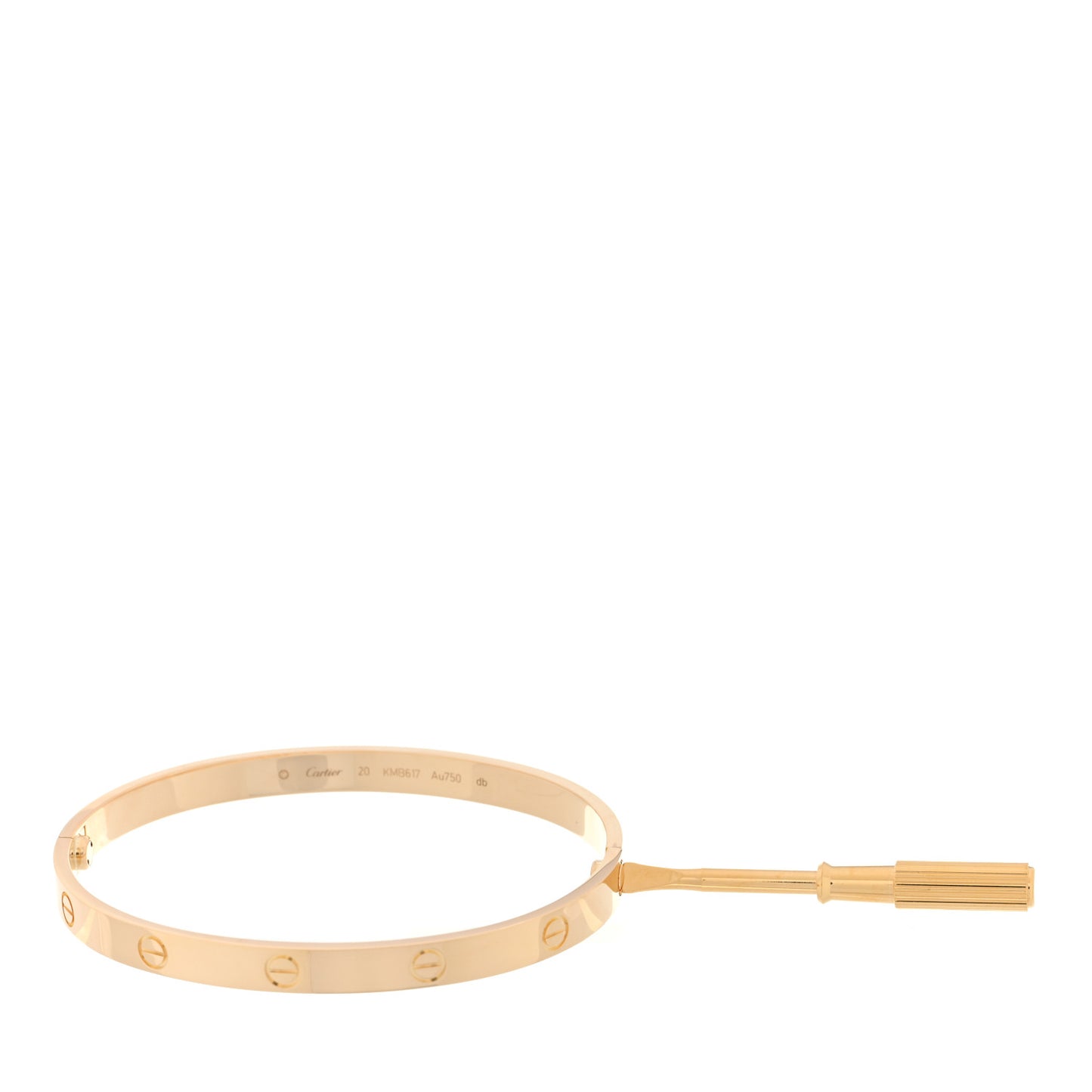 18K Yellow Gold LOVE Bracelet 20