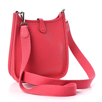 Hermes Taurillon Clemence Evelyne TPM Rose Extreme 3 of 12