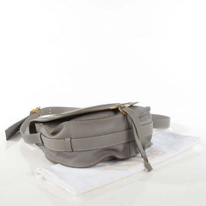 Chloe Calfskin Medium Marcie Round Crossbody Bag Cashmere Grey 4 of 9