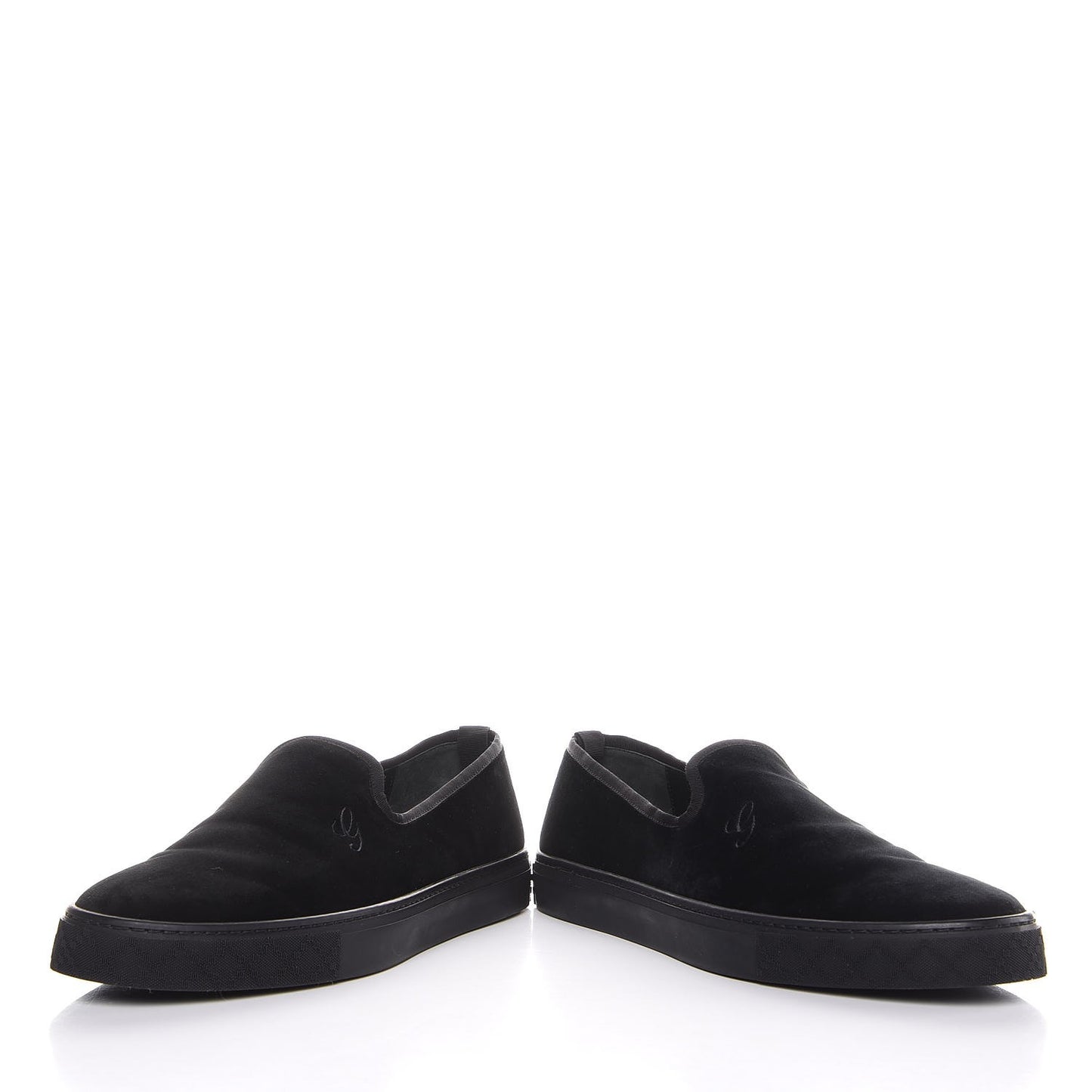 Velvet Mens Slip On Sneakers 9.5 Black