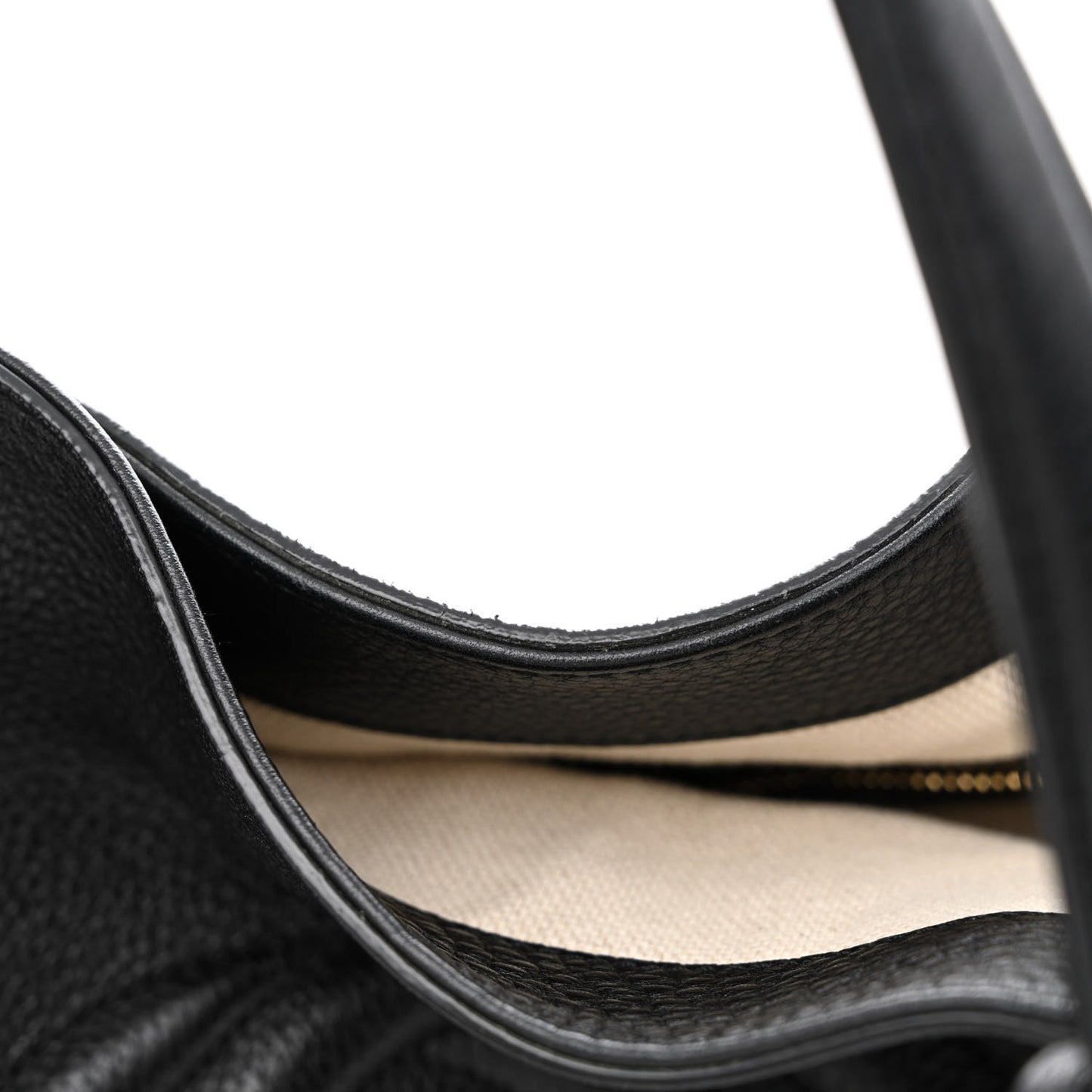 Pebbled Calfskin Medium Soho Shoulder Bag Black