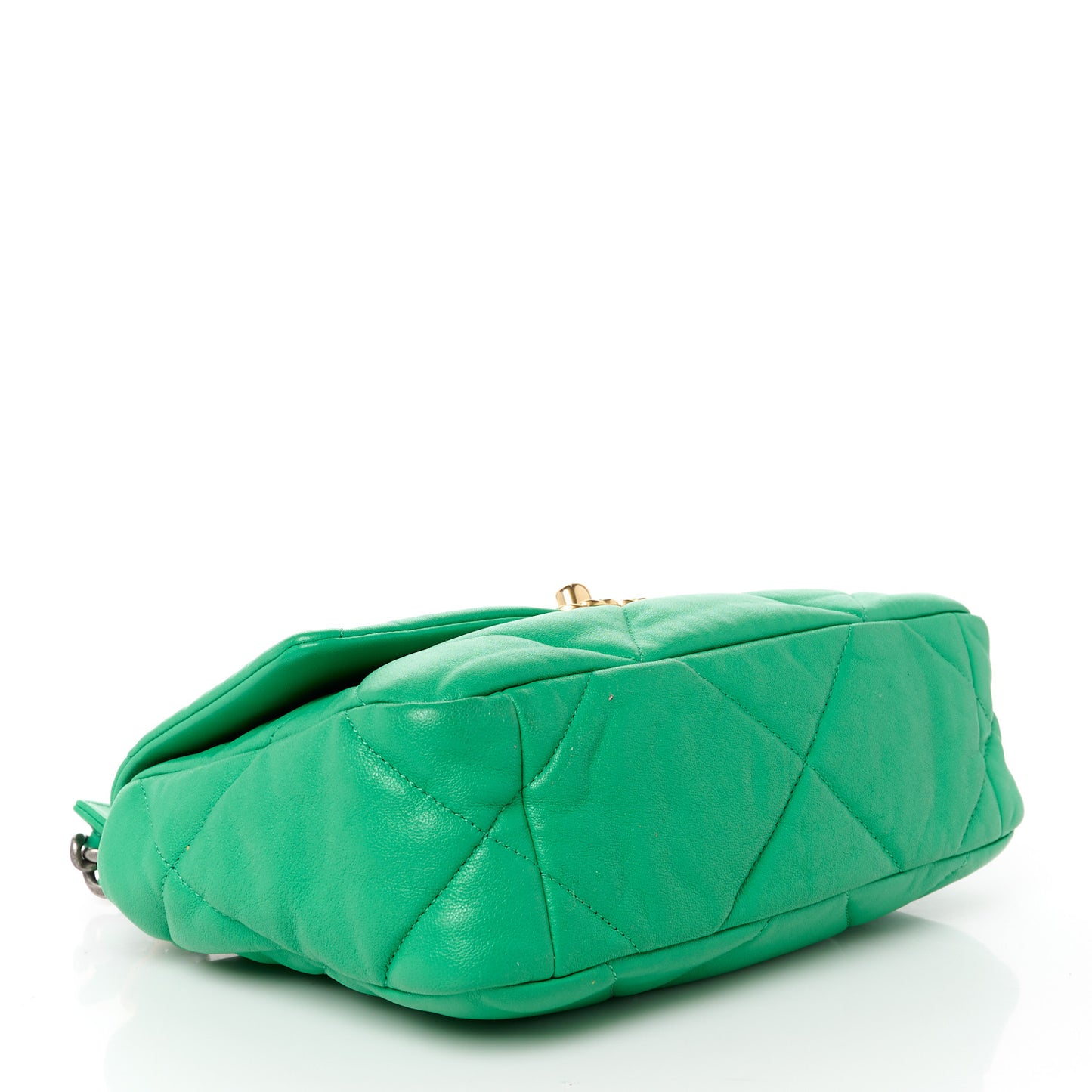 Lambskin Quilted Medium Chanel 19 Flap Green