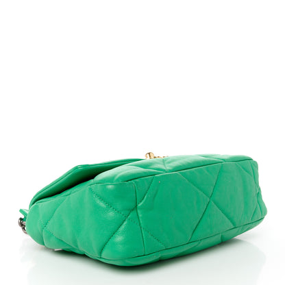 Chanel Lambskin Quilted Medium Chanel 19 Flap Green 4 of 10