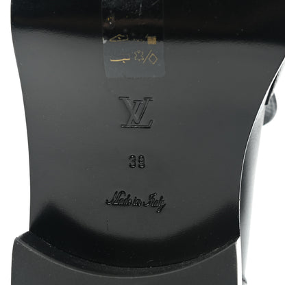 Louis Vuitton Monogram Calfskin Academy Loafers 39 Black 6 of 7
