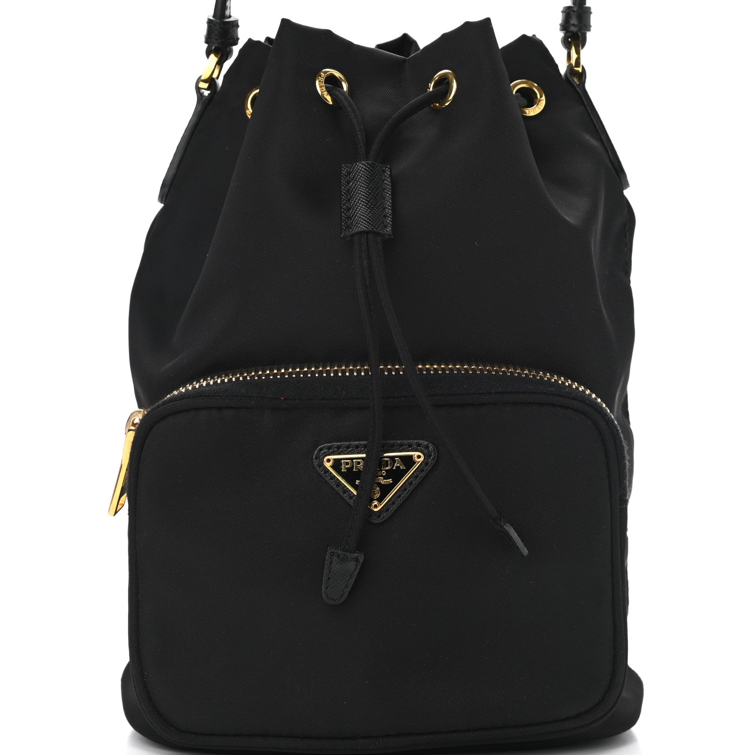Prada Re-Nylon Duet Drawstring Shoulder Bag Black 7 of 10