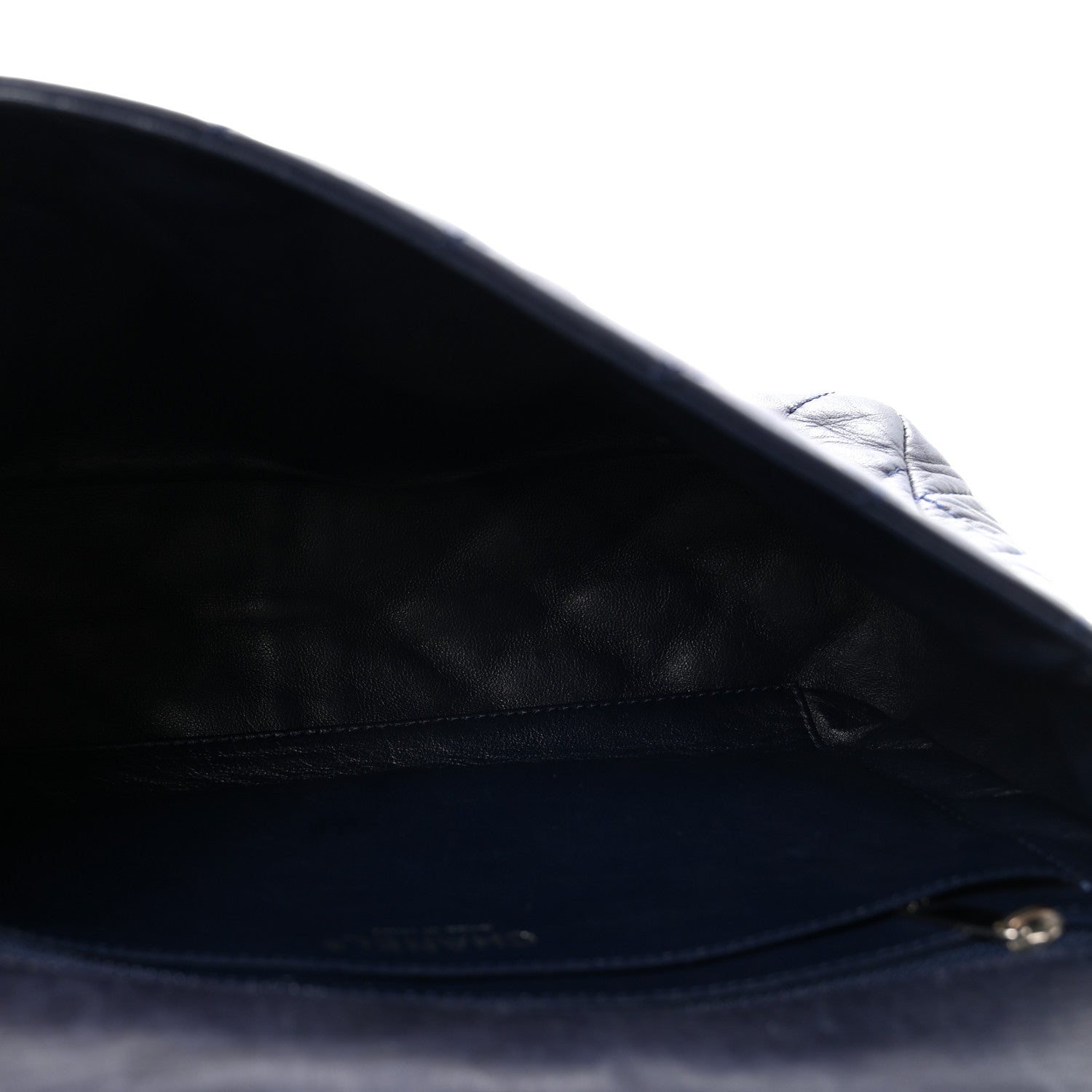 Chanel Lambskin Quilted Jumbo Single Flap Navy 5 of 10
