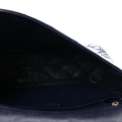 Chanel Lambskin Quilted Jumbo Single Flap Navy 5 of 10