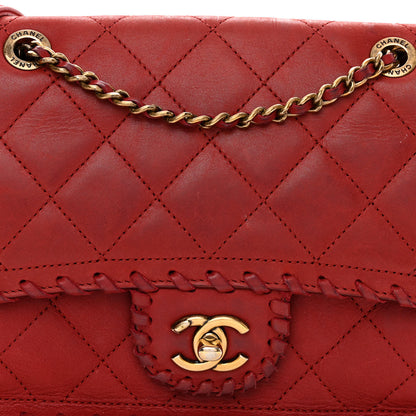 Chanel Iridescent Calfskin Small Happy Stitch Flap Red 8 of 12