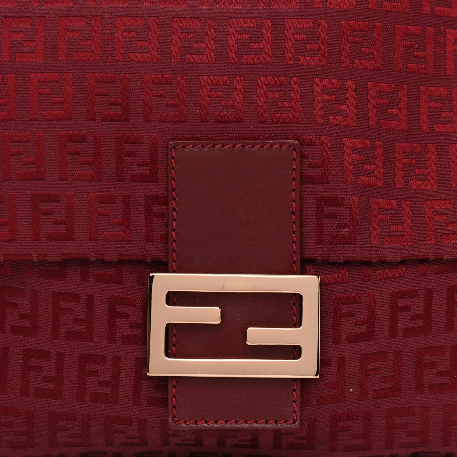 Fendi Zucchino Mama Baguette Red 7 of 9