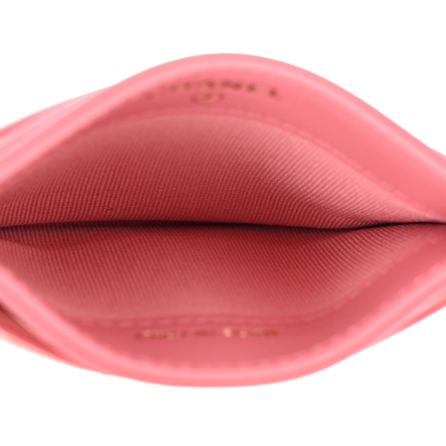 Lambskin Quilted Chanel 19 Card Holder Pink