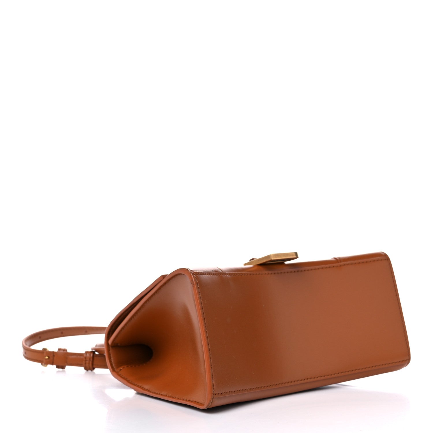 Balenciaga Shiny Box Calfskin Small Hourglass Top Handle Bag Camel 4 of 17