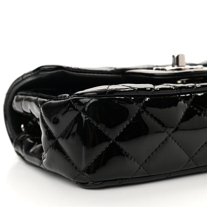 Chanel Patent Calfskin Quilted Extra Mini Rectangular Flap Black 9 of 10