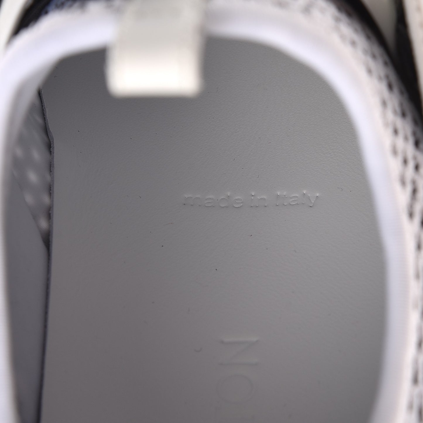 Mesh Calfskin Damier Embossed Fuel Power Sneakers 6 White