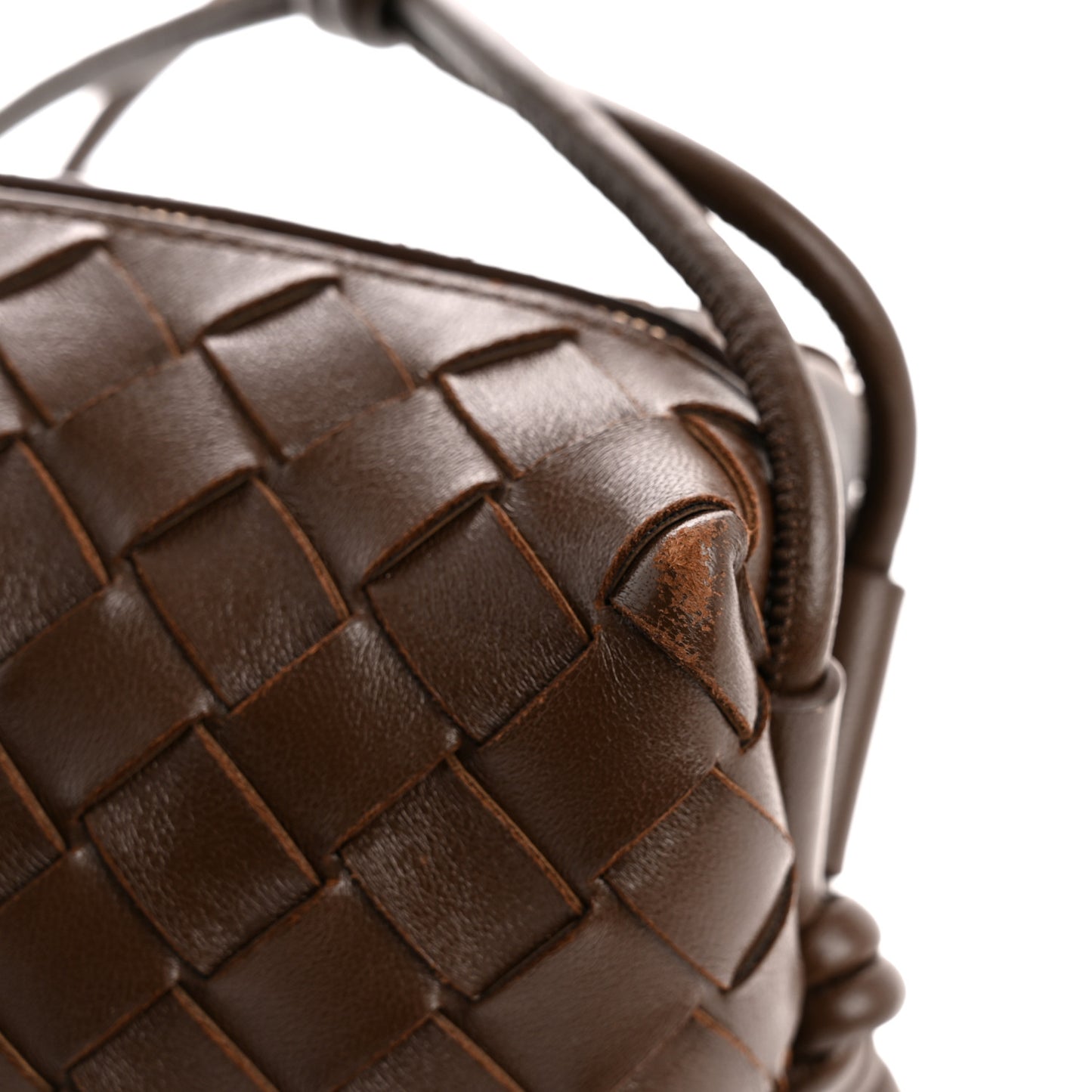 Nappa Intrecciato Mini Loop Camera Bag Light Brown