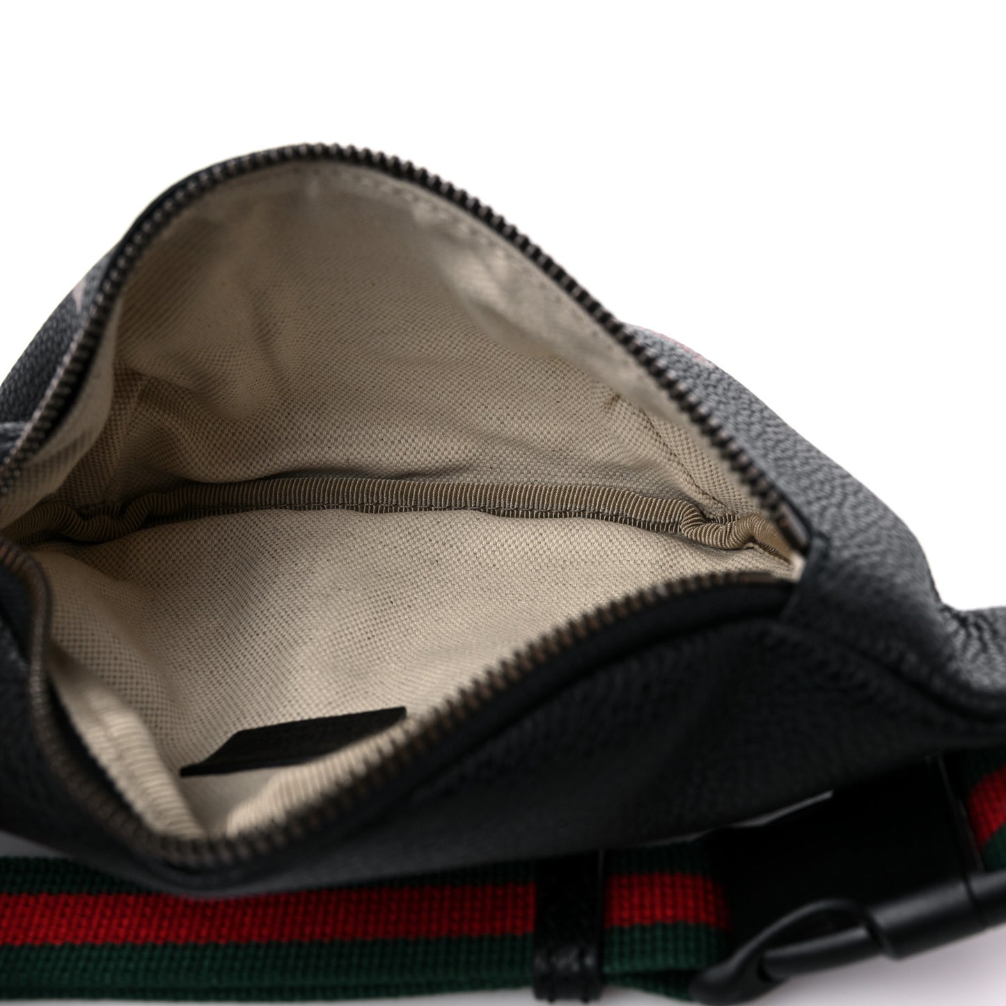 Grained Calfskin Small Logo Belt Bag Black