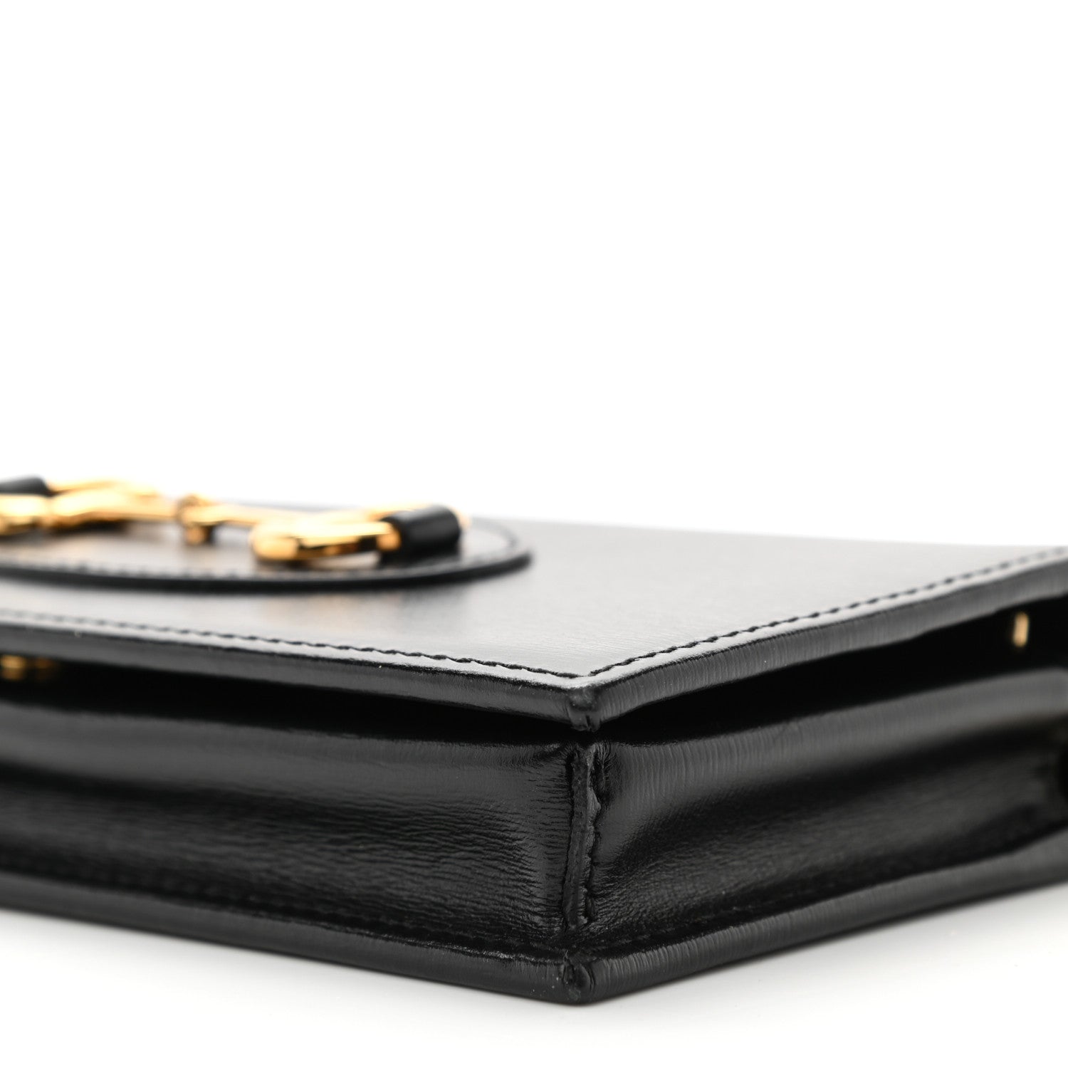 Gucci Boarded Plutone Calfskin Horsebit 1955 Wallet On Chain Black 10 of 10
