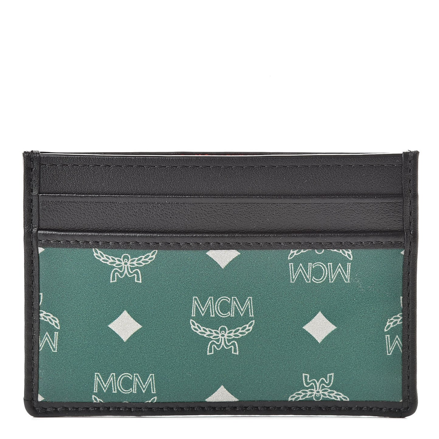 Calfskin Nylon Reflective Mini Card Case Eden